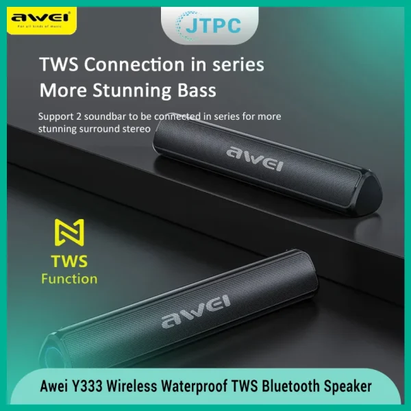 Awei Y333 Bluetooth TWS Waterproof Speaker (10W)