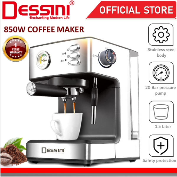 DESSINI High Quality Programmable Espresso Machine Commercial Cafe Expreso Coffee Maker Automatic Garland Steam Type Espress