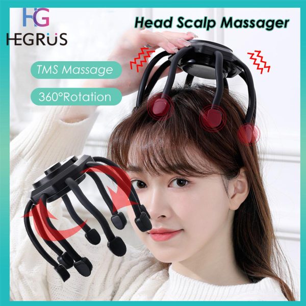 Electric Head Massager Octopus Scalp Massager Therapy Device