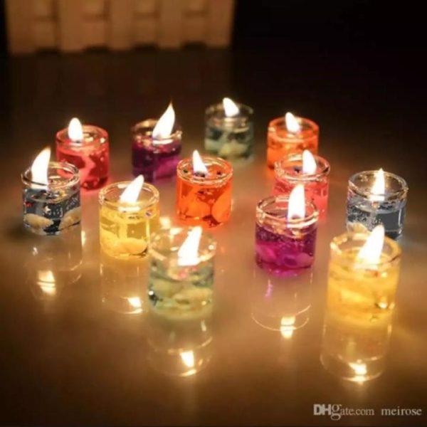 Jelly Candle Multicolor - 6 Pieces[pack of 3]