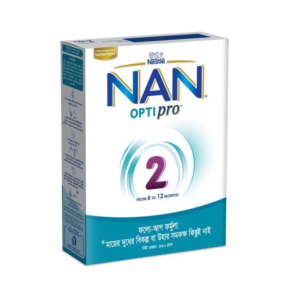 Nestlé Nan Optipro 2 Formula Milk Powder (6 M+) 350gm[pack of 2]