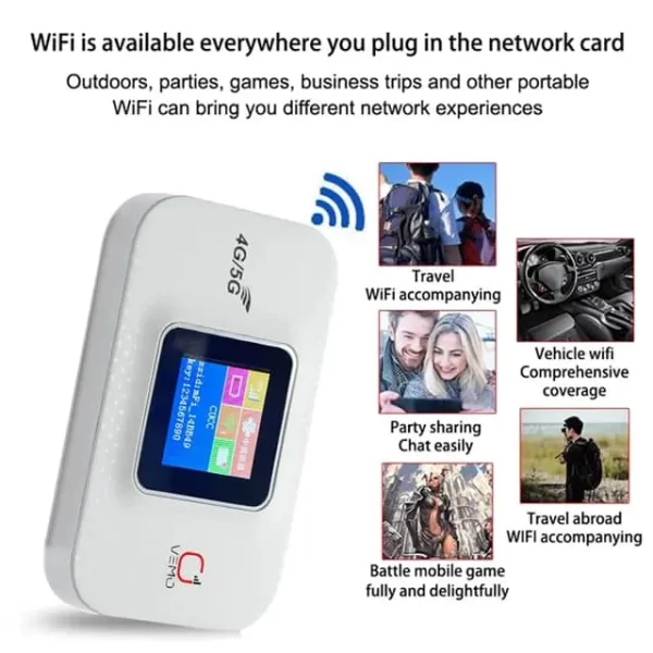 VEMO E5783 Plus 4G,5G Pocket Wifi Router 300mbps