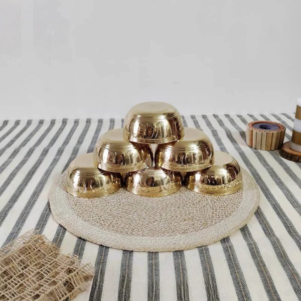 Brass Made Designe only Bati-6 pcs Weight-280 +- grams. Size-4