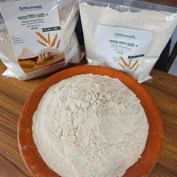 Brown wheat flour Gomer Lal Atta,Pure Fresh Lal Atta 5 kg