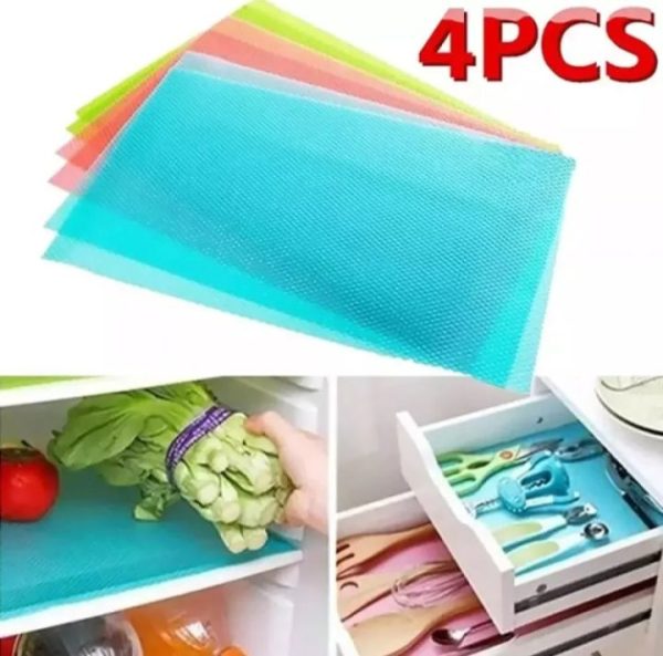 8 Pcs Washable Refrigerator Mats, Waterproof Fridge Mats, Drawer Mats