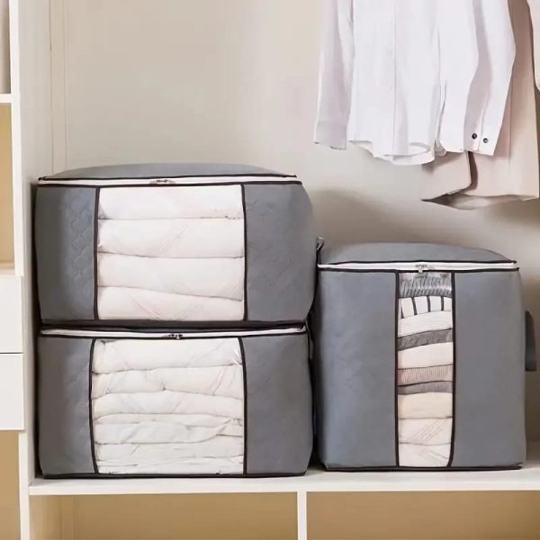 Winter Summer Cloths Storage Organizer Bags. Blankets Cover, Cloth Organizer[2 pcs]